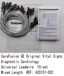 GE CAM14 Coiled patient Cable.15 ft, 4.6m. REF: 2016560-003 for MAC5000 /MAC5500 new original