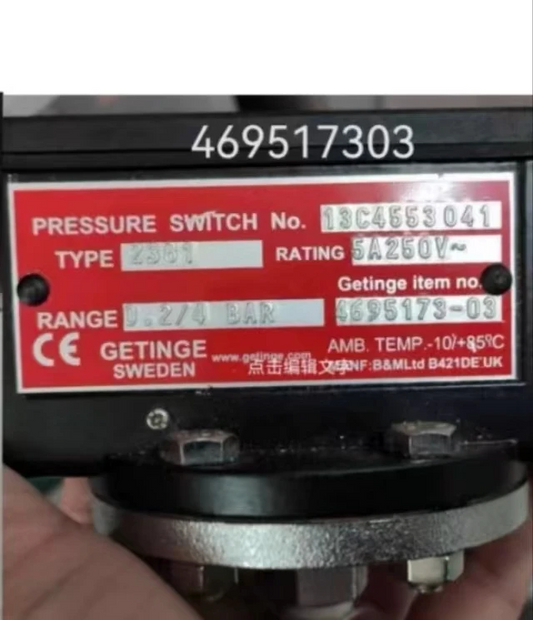 GETINGE PN:469517303 pressure switch new original