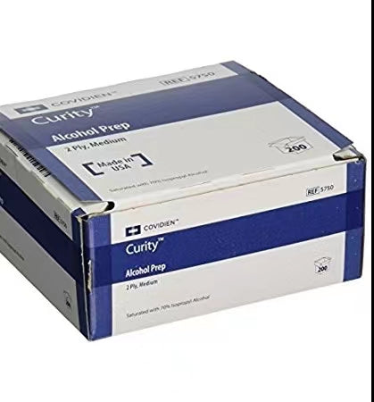 COVIDIEN 5750 Curity Alcohol Preps Wipes, Sterile, 2-Ply, M new original