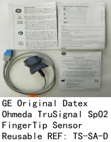 GE Datex-Oh meda Tr uSignal Sp O2 Fi ngerTip Sen sor Re usable REF: TS-SA-D new original