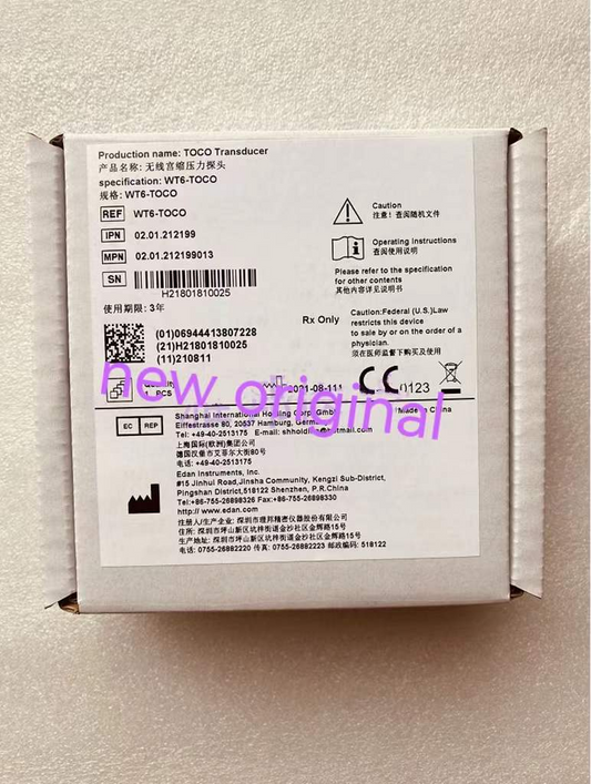 EDAN Wireless fetal heart probe WT6-TO CO  for FTS-6  new  original