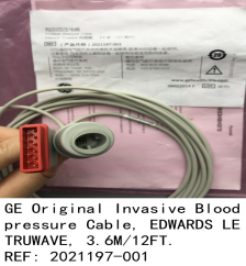 GE Blood pressure Cable, ED WARDS LE TR UWAVE, 3.6M/12FT. REF: 2021197-001 new original