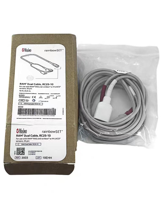 Masimo RC25-10  rainbowSET RAM Dual cable RAS M-LNCS sensor 25 pin new original