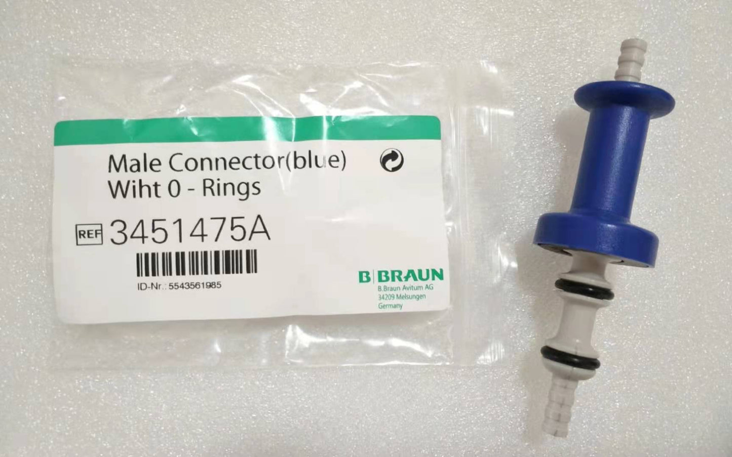 PN： Male Connector (blue) with o- rings  for braun Dialog Evo Light (new,original)